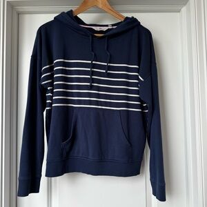 Vineyard Vines Striped Hoodie Women’s M Navy Coastal Preppy Pullover